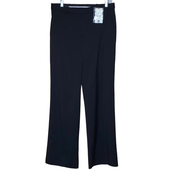 Burberry Black Uniform 100% Wool Slacks Size 8 NWT - Picture 1 of 12